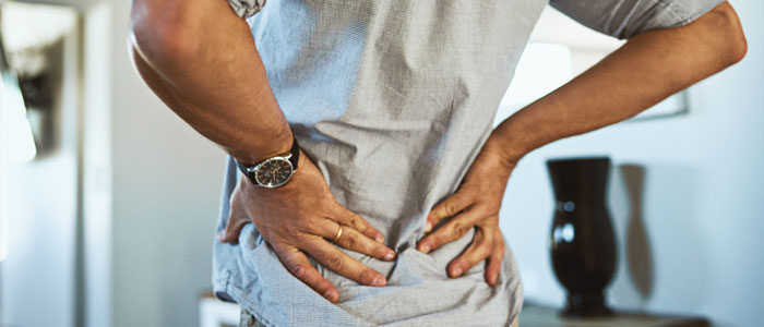 person with back pain